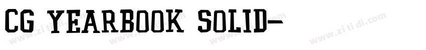 Cg Yearbook Solid字体转换
